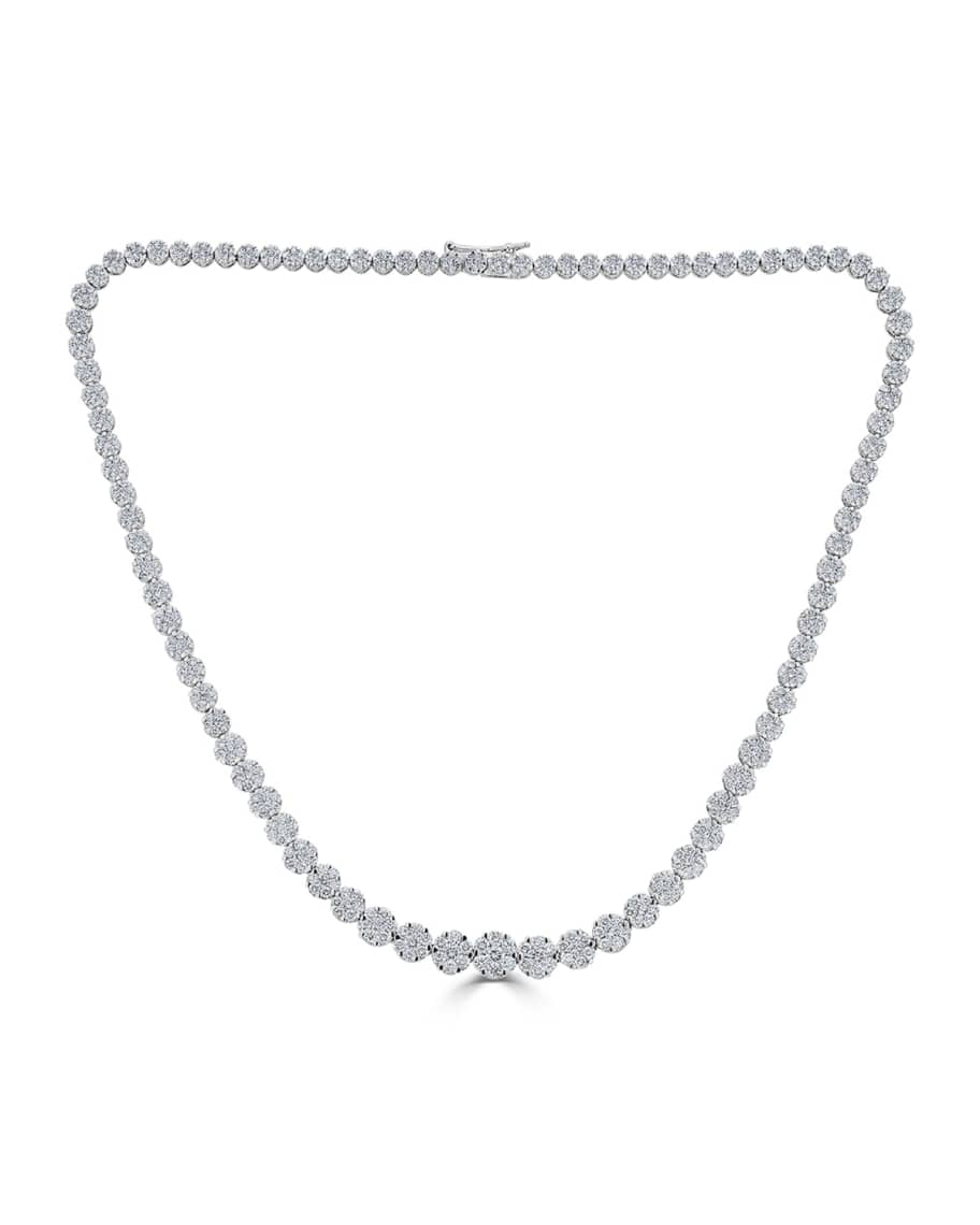 ZYDO 18k Mosaic Graduating Diamond Necklace | Neiman Marcus