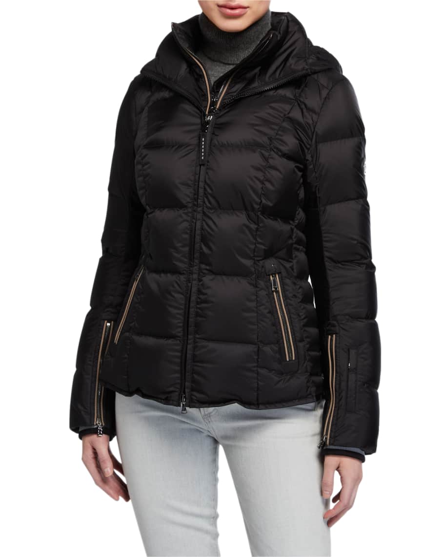 Bogner Sanne Quilted Down Puffer Coat with Hood Neiman Marcus