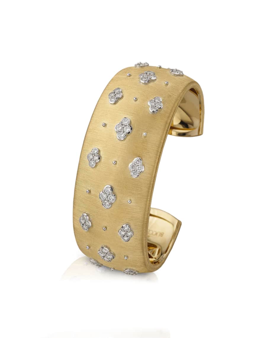 Buccellati Macri AB 18k Yellow Gold Diamond Cuff | Neiman Marcus