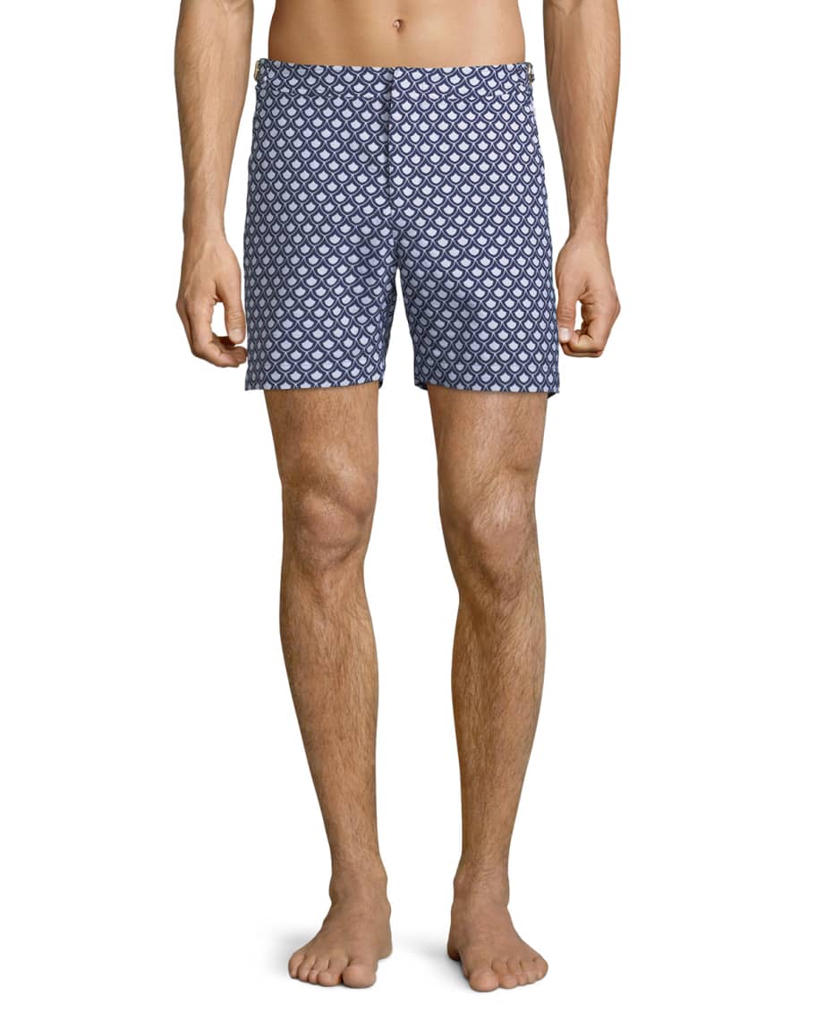 Orlebar Brown Men's Bulldog x Jacquard Print Swim Trunks | Neiman