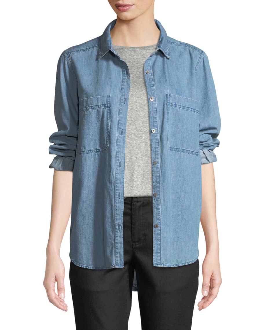 Eileen fisher cheap denim shirt