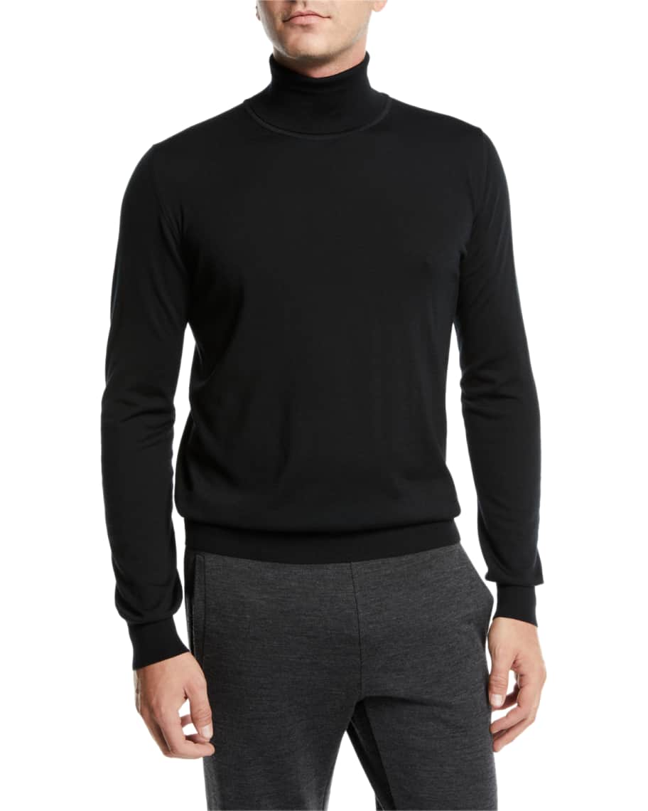 Brioni Men's Wool Turtleneck Pullover Sweater | Neiman Marcus