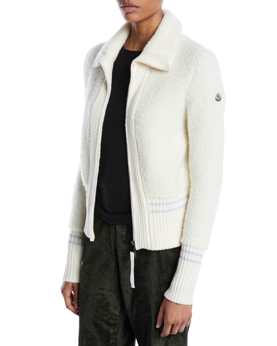 Moncler Maglione Tricot Wool-Blend Cardigan | Neiman Marcus