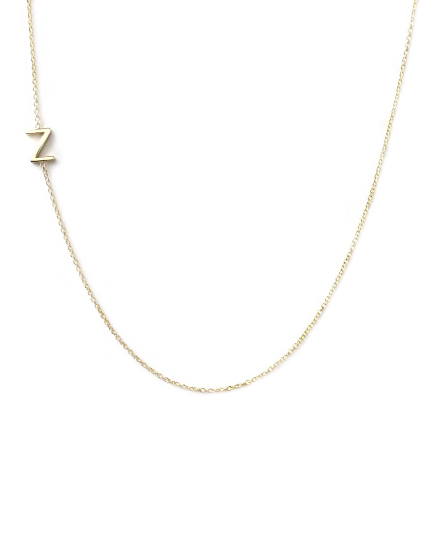 14k Yellow Gold Mini Letter Necklace
