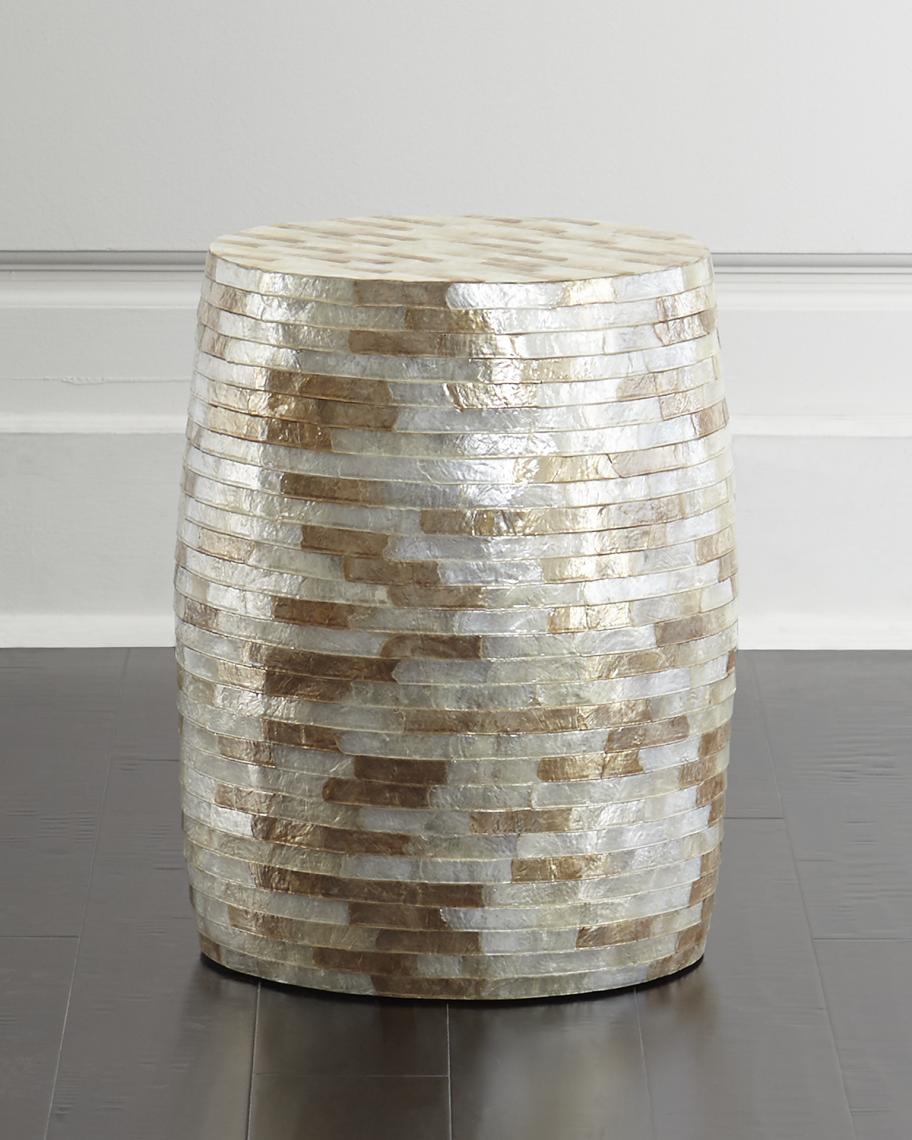 Neiman Marcus Capiz Barrel Garden Stool | Neiman Marcus