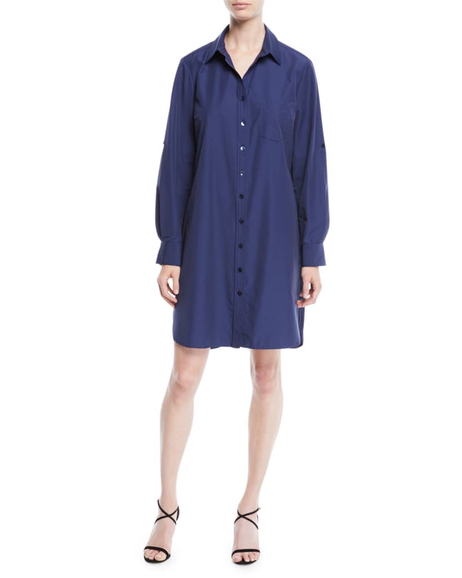 Finley Alex Long-Sleeve Button-Front Shirtdress | Neiman Marcus