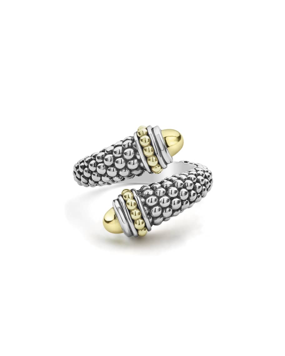 LAGOS Signature Caviar Two Tone Crossover Ring Neiman Marcus
