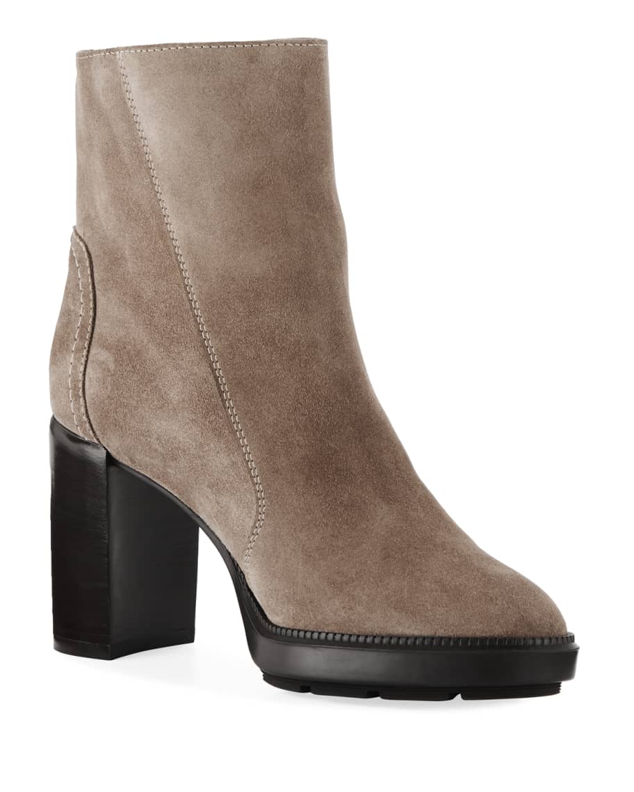 Aquatalia Ilenia Suede Platform Booties Neiman Marcus