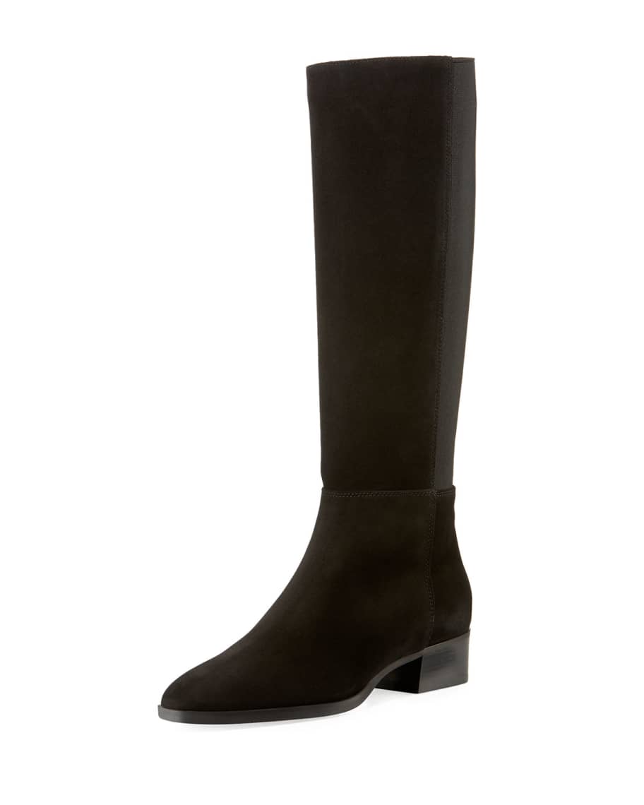 Aquatalia Finola Flat Suede Knee Boots | Neiman Marcus