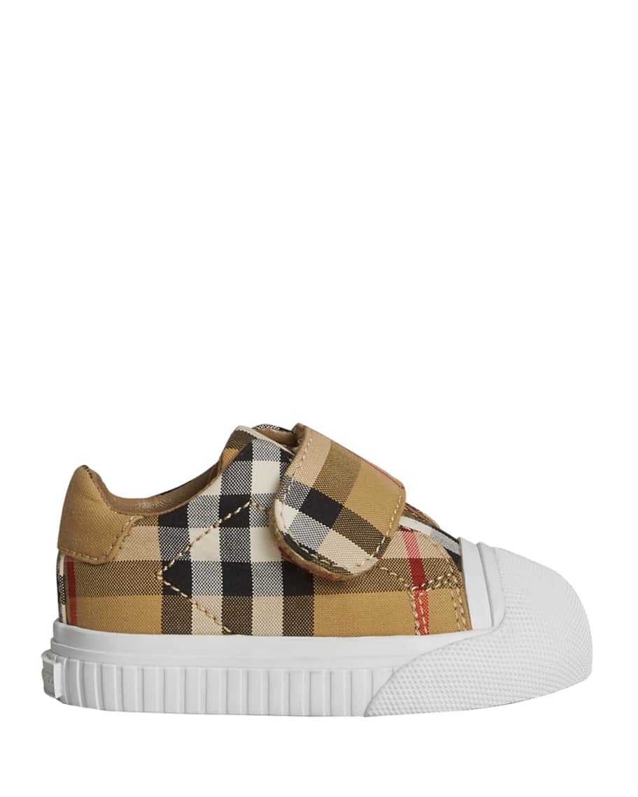 Burberry Beech Check Sneakers with White Sole, Infant/Toddler Sizes 3M ...