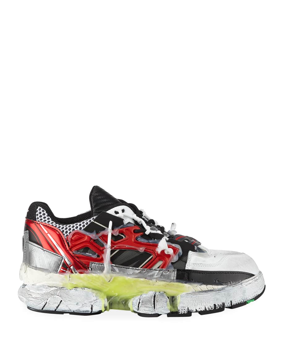 Image 3 of 3: Men's Colorblock Fusion Leather Trainer Sneakers