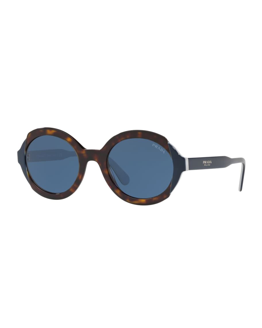Prada square mirrored acetate sunglasses top