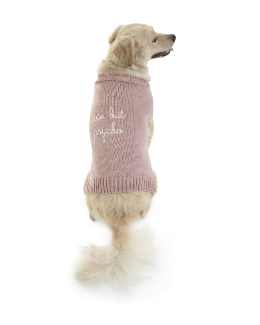 Cute but psycho dog sweater on sale