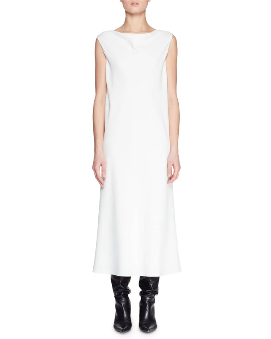 The Row Bella Boat Neck Sleeveless Long Shift Dress Neiman Marcus