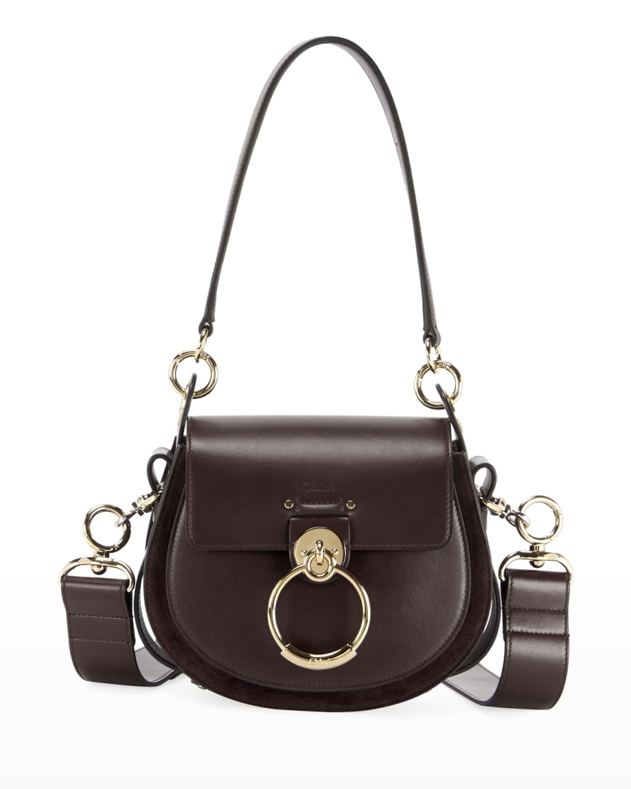 Chloe Tess Small Leather/Suede Camera Crossbody Bag Neiman Marcus