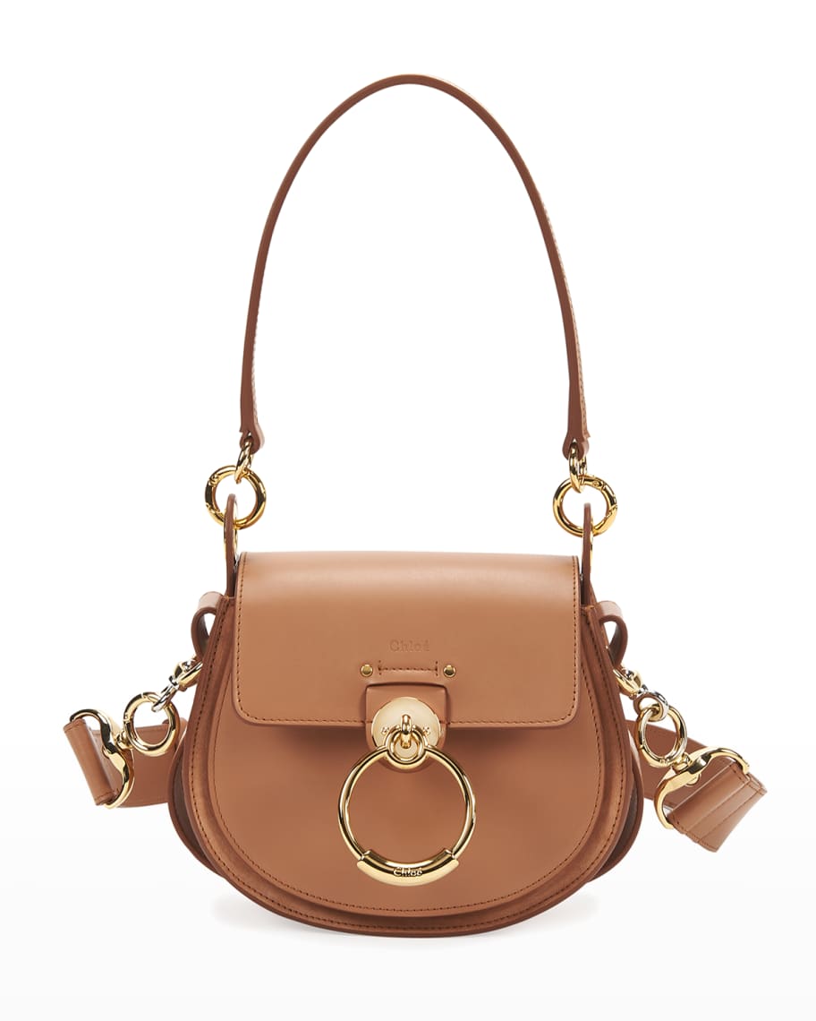 Chloé Small Tess Leather Crossbody Bag In Nude