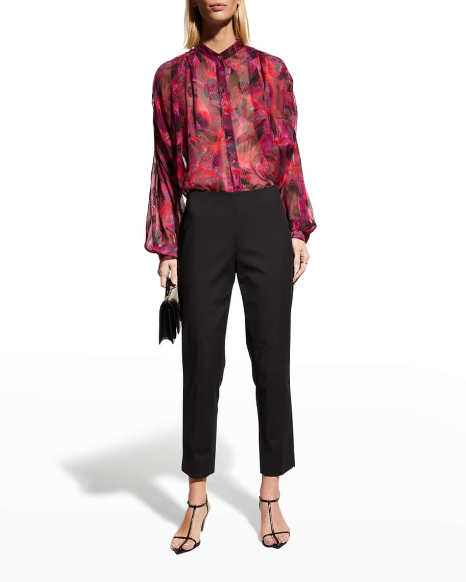 Lafayette 148 New York Stanton Cropped Ankle Pants | Neiman Marcus