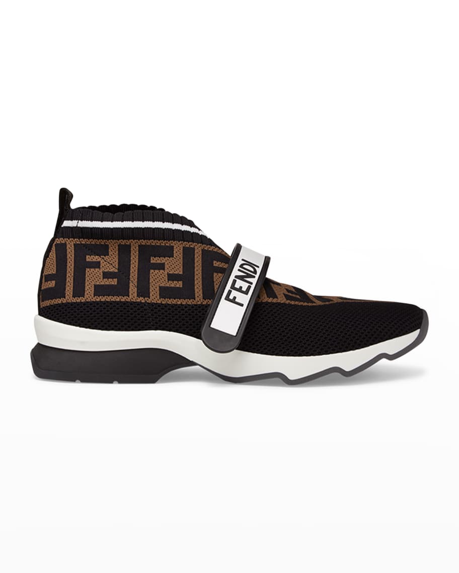 Fendi Rockoko FF Knit Sneakers | Neiman Marcus