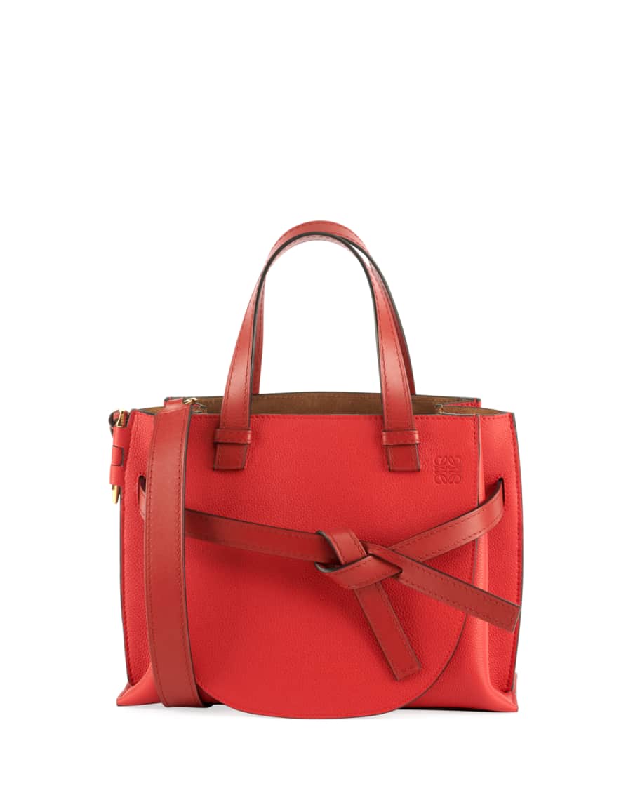 Loewe Gate Small Leather Top-Handle Tote Bag | Neiman Marcus