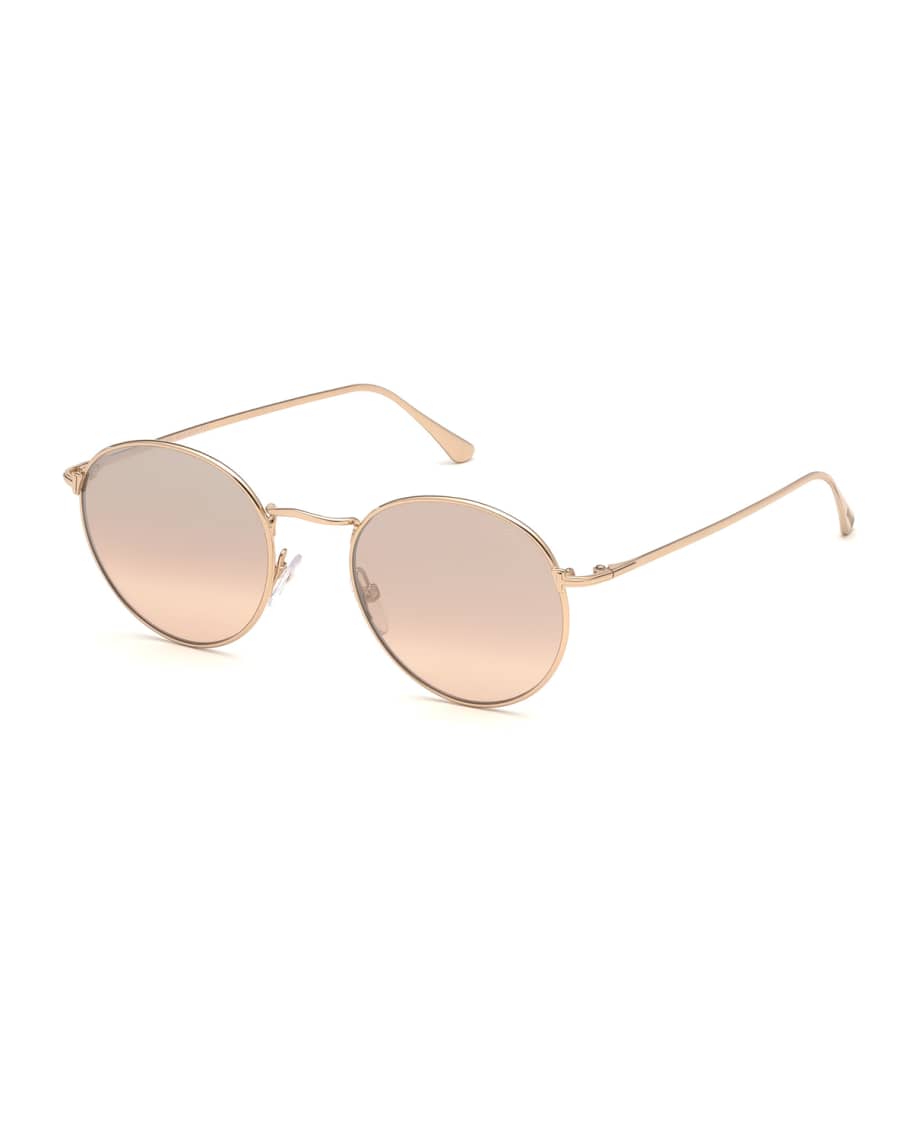 TOM FORD Ryan Round Metal Sunglasses | Neiman Marcus