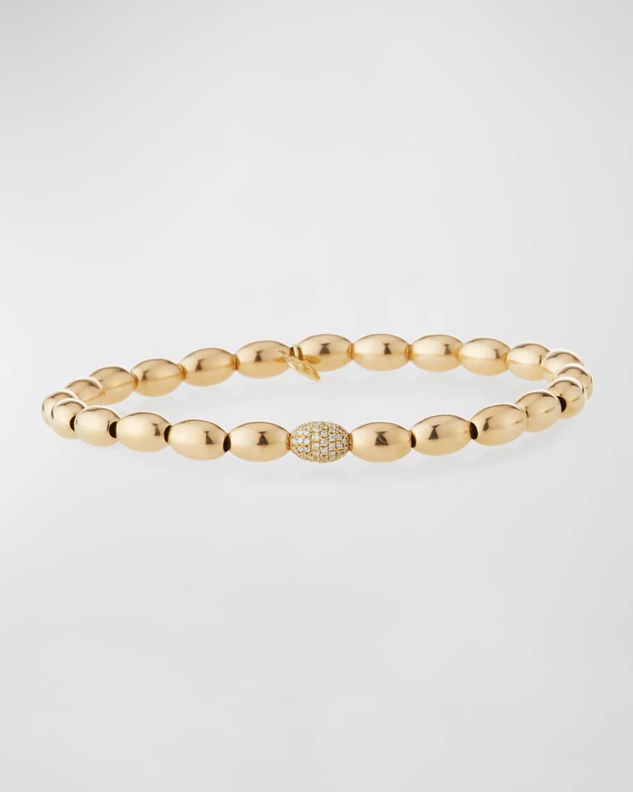 Sydney Evan 14k Gold & Diamond Bead Bracelet | Neiman Marcus