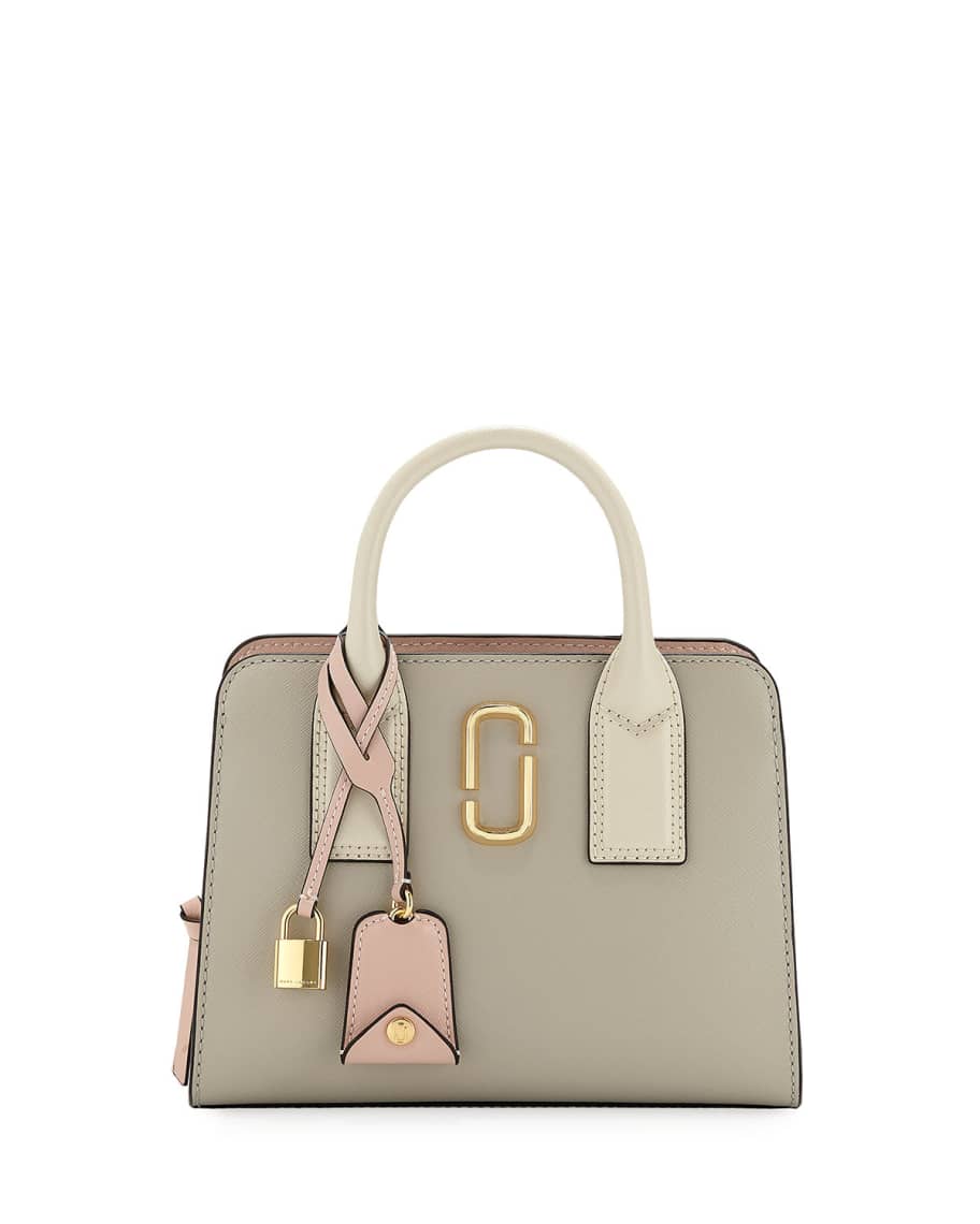 Light Pink M.A.R.C J.A.C.O.B.S Saffiano Leather Little Big Shot Top Handle