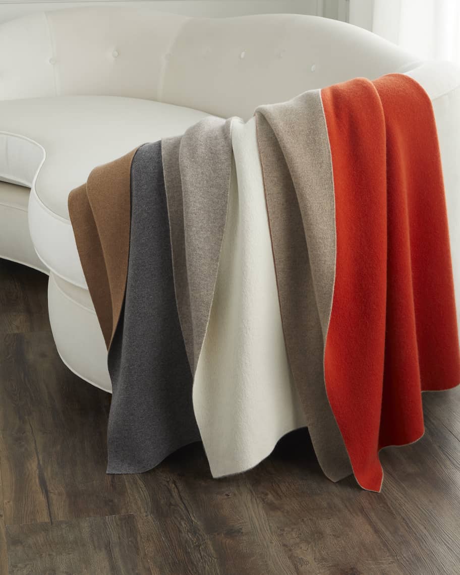Sofia Cashmere DoubleFace Cashmere Throw Neiman Marcus