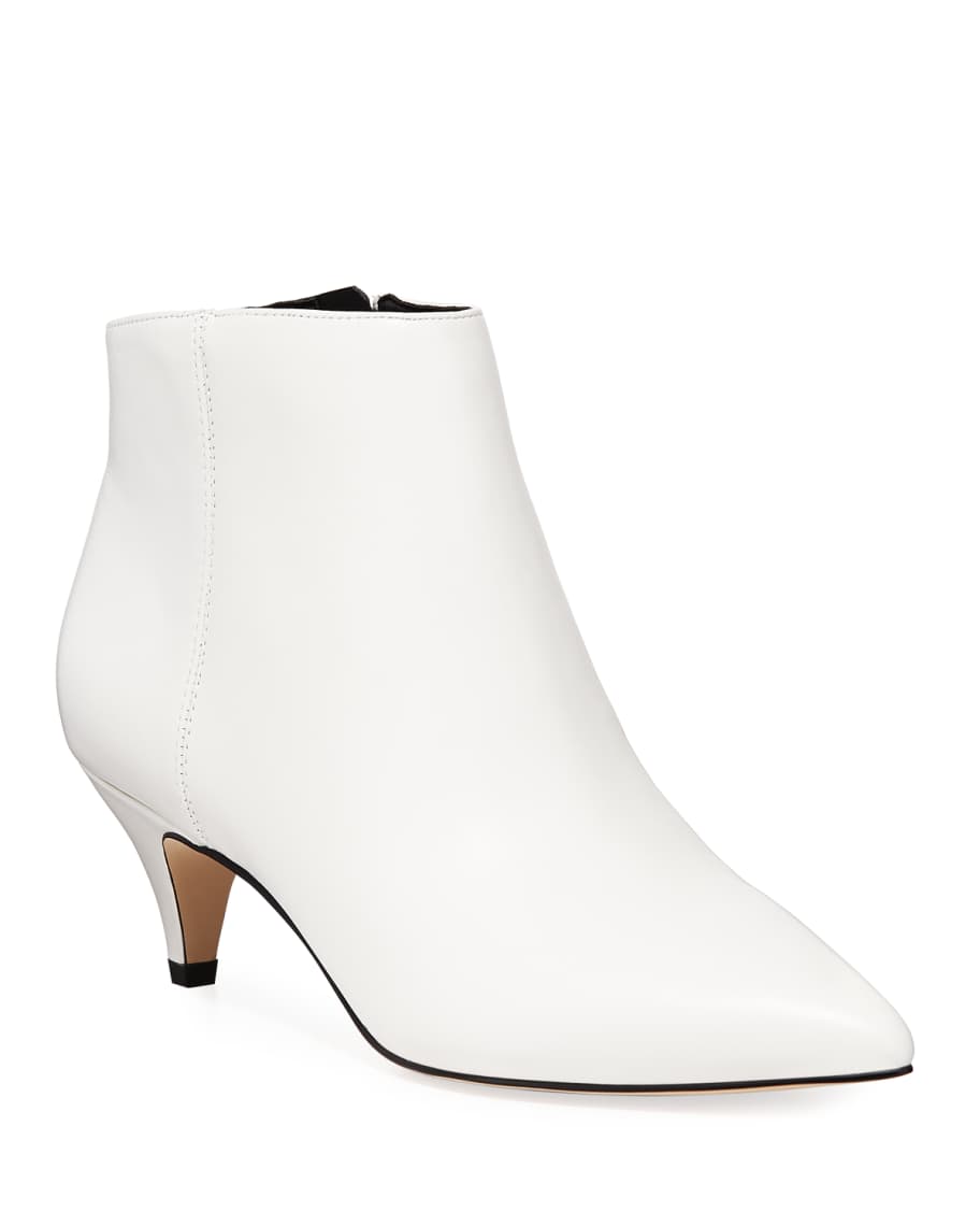 Sam Edelman Kinzey Leather Kitten-Heel Booties | Neiman Marcus