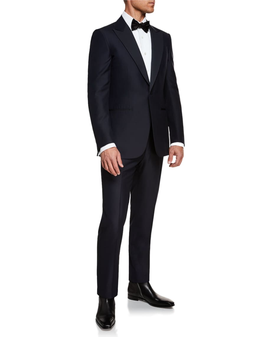 ZEGNA Men's Silk-Lapel Wool Two-Piece Tuxedo Suit | Neiman Marcus