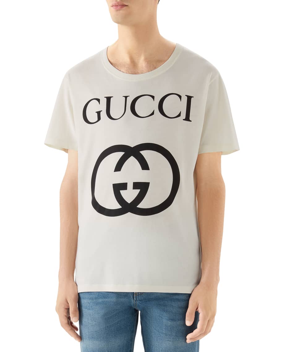 Gucci Men's Wrinkle Logo T-Shirt | Neiman Marcus