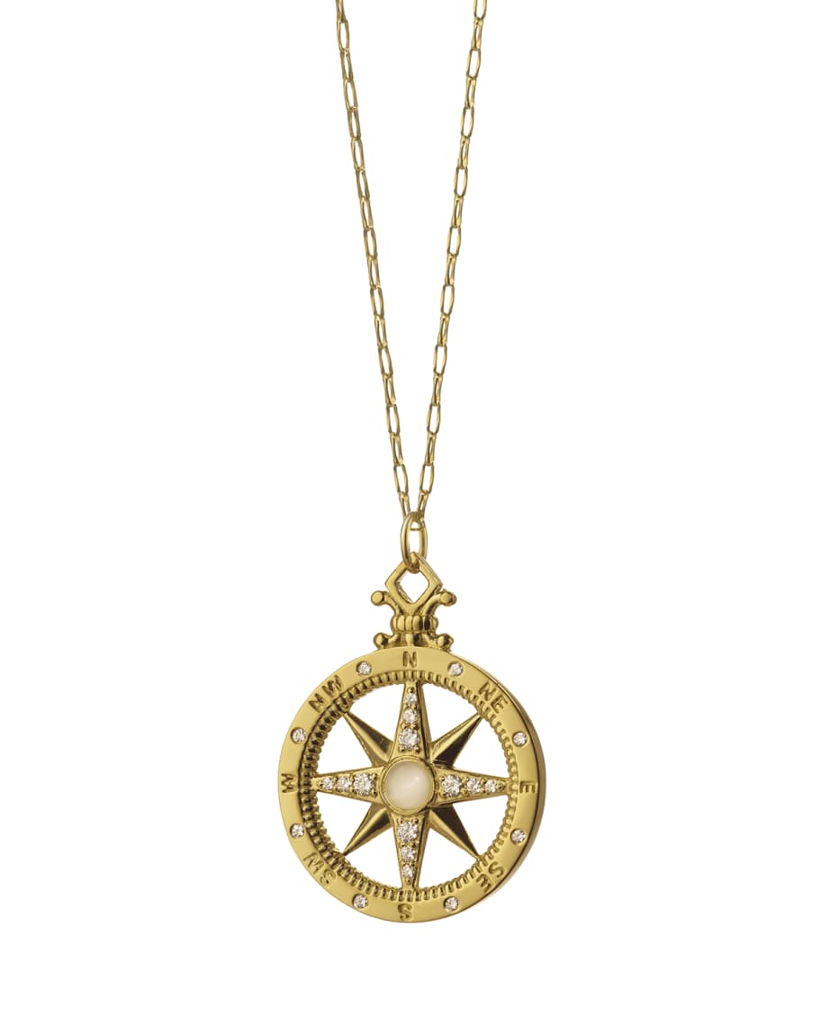 Gold compass charm clearance