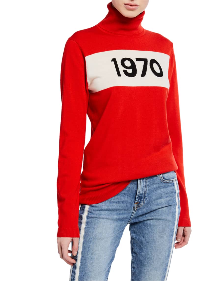 Bella Freud 1970 Graphic Wool Pullover Sweater | Neiman Marcus