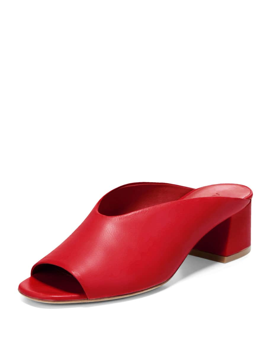 Vince Cachet Leather Slide Mule | Neiman Marcus