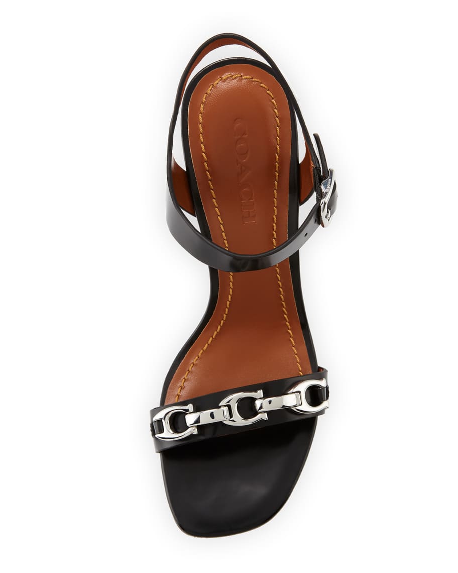 Coach Bonnie Sandals with Signature Chain Neiman Marcus