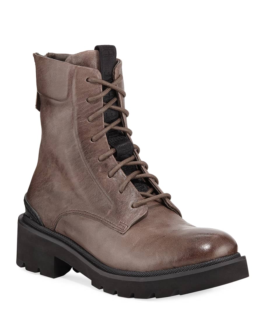 Frye Allison Leather Combat Boots Neiman Marcus