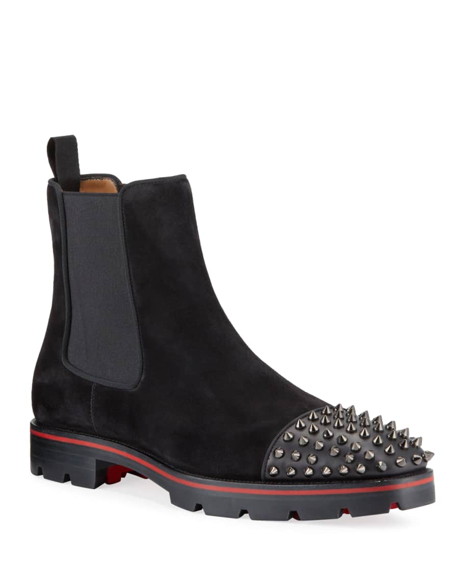 Christian Louboutin Melon Leather Ankle Boots - Black - 40