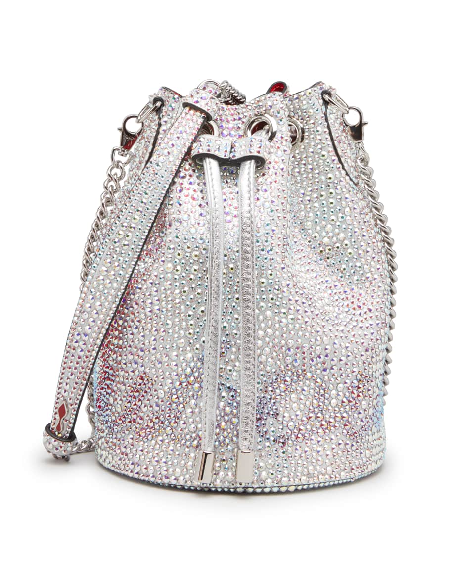 Christian Louboutin Marie Jane Bucket in Strass Suede Neiman Marcus
