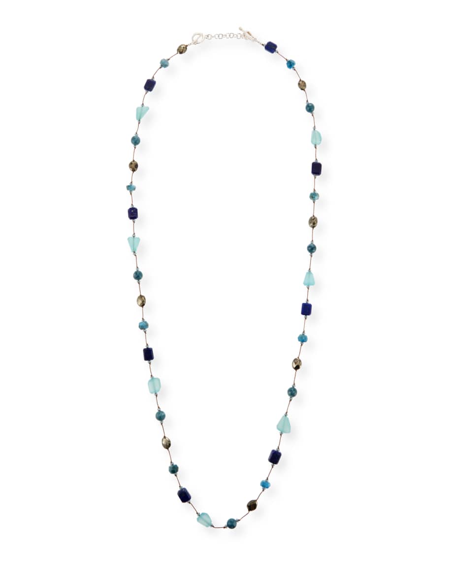 Margo Morrison Mixed Blue Stone Necklace | Neiman Marcus
