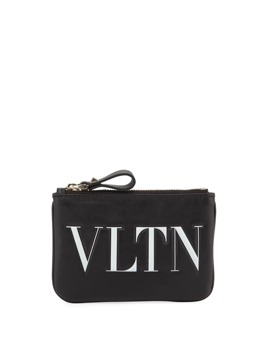 Valentino Garavani VLTN Leather Coin Purse | Neiman Marcus