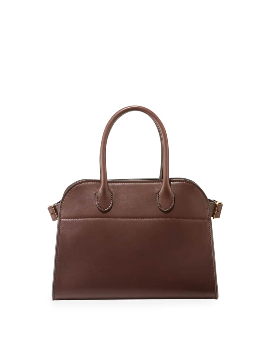 THE ROW Soft Margaux 10 Top Handle Bag in Saddle Leather Neiman Marcus