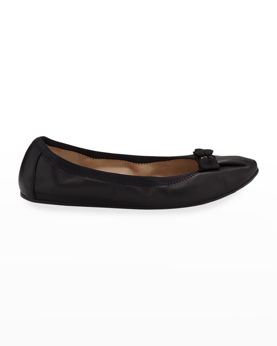 Ferragamo My Joy Leather Slip-On Ballet Flats | Neiman Marcus