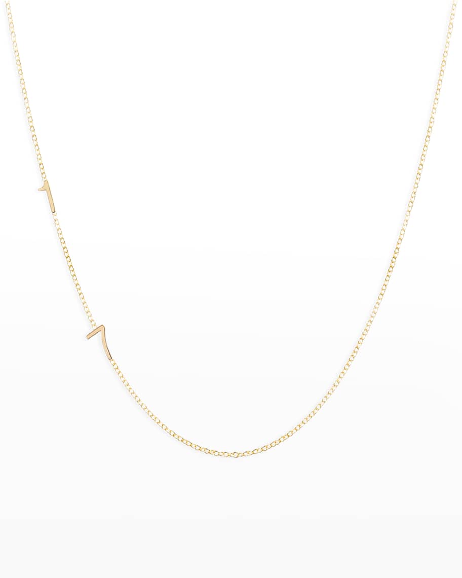 Maya Brenner Designs Mini 2 Number Necklace Yellow Gold Neiman