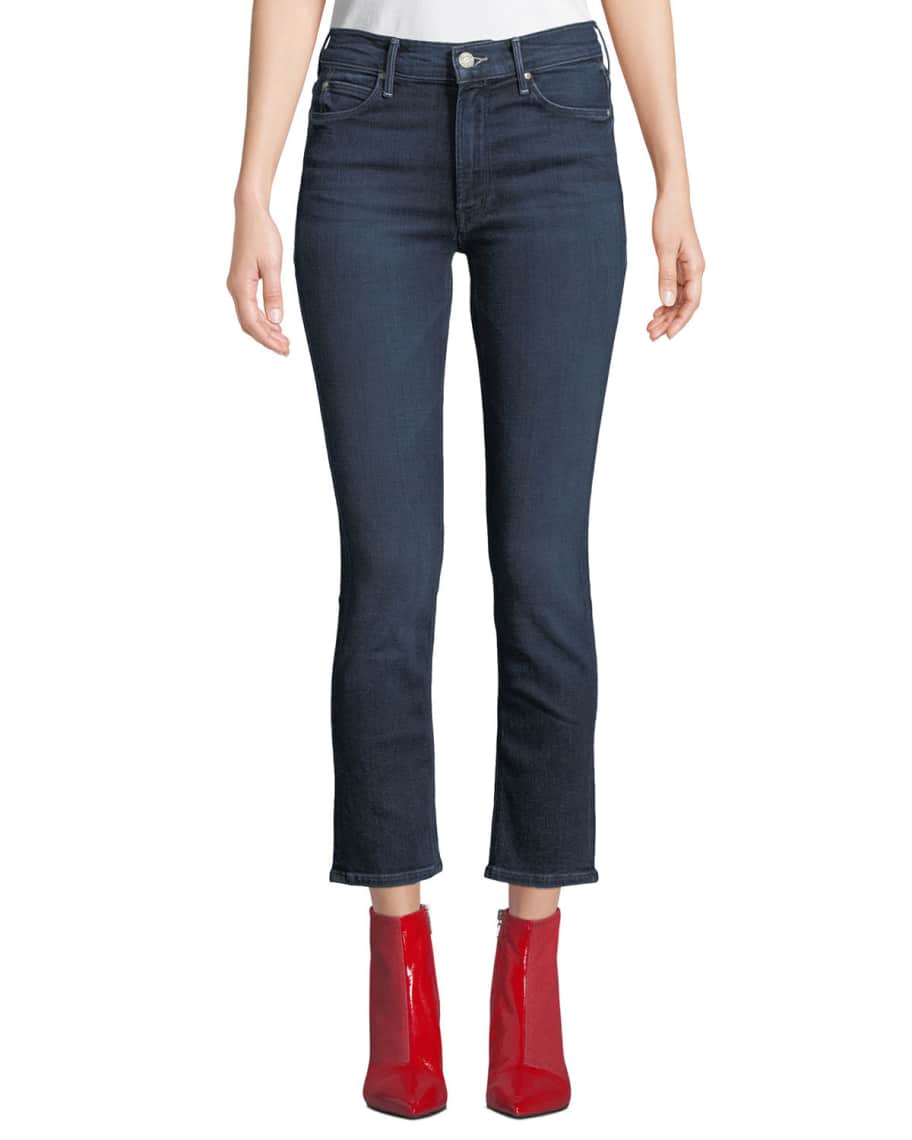 MOTHER The Mid-Rise Dazzler Straight-Leg Jeans | Neiman Marcus