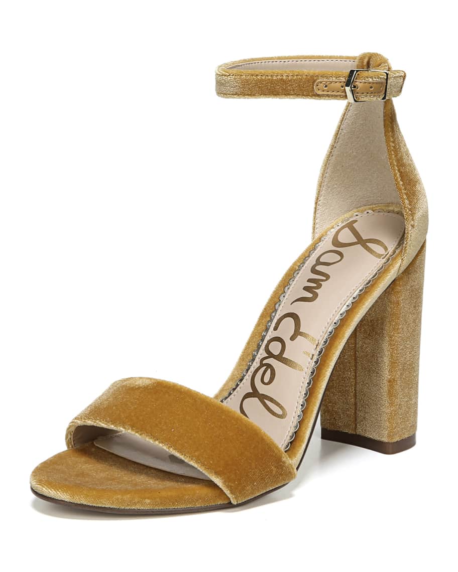 Sam Edelman Yaro Velvet 100mm Sandals Neiman Marcus