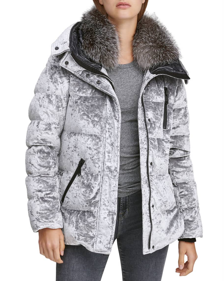 Andrew marc velvet down jacket cheap