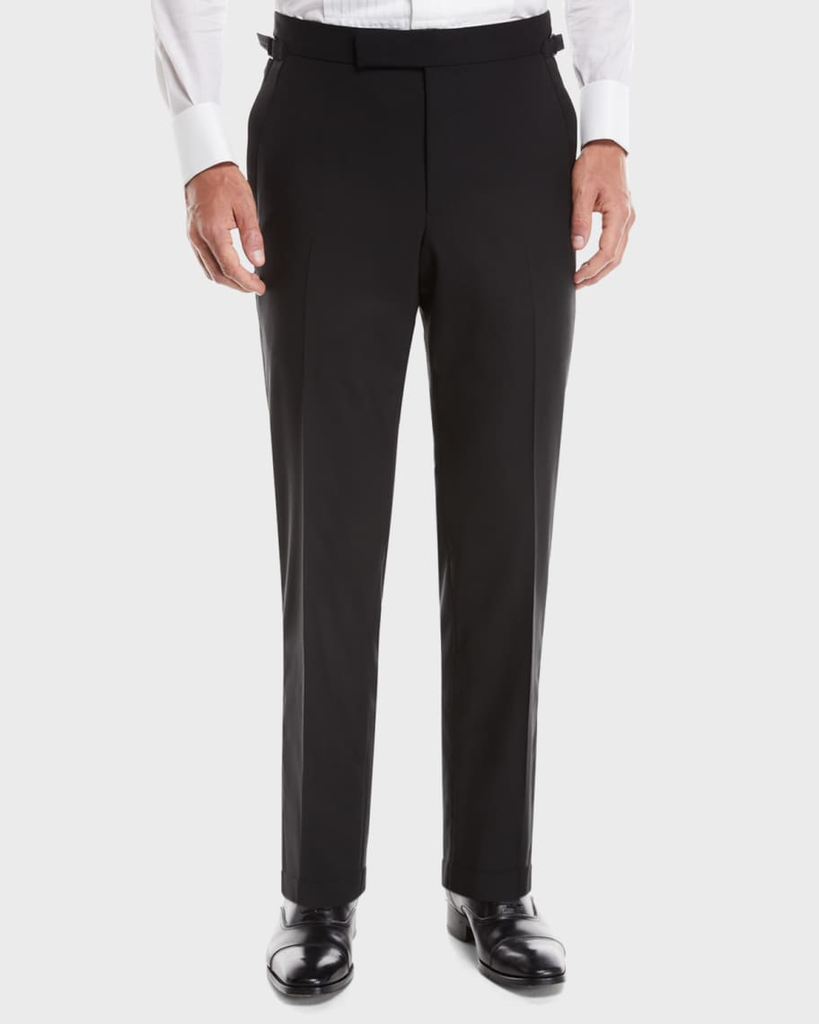 TOM FORD Men's O'Connor Wool Tuxedo Pants | Neiman Marcus