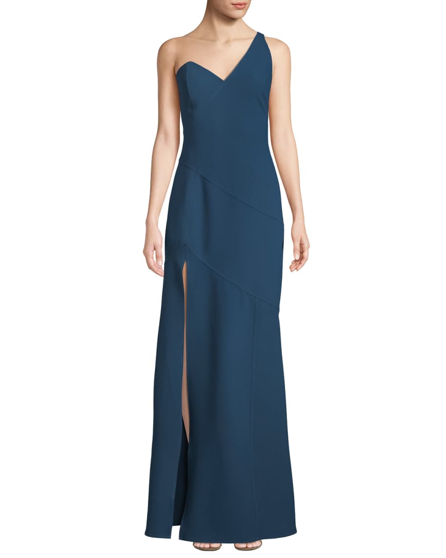 Cinq a Sept Giovanna One-Shoulder High-Slit Gown | Neiman Marcus
