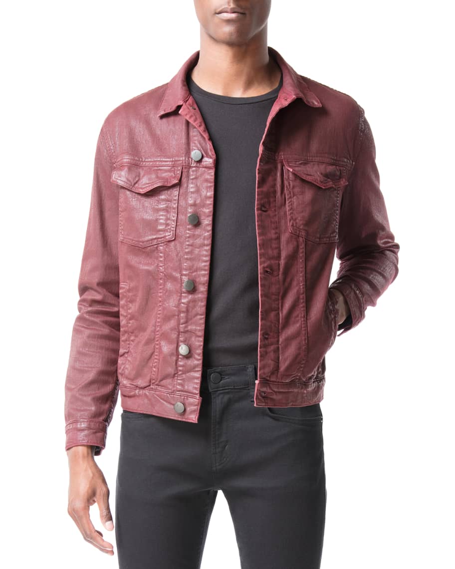 J Brand Men's Acamar Coated Jean Jacket | Neiman Marcus