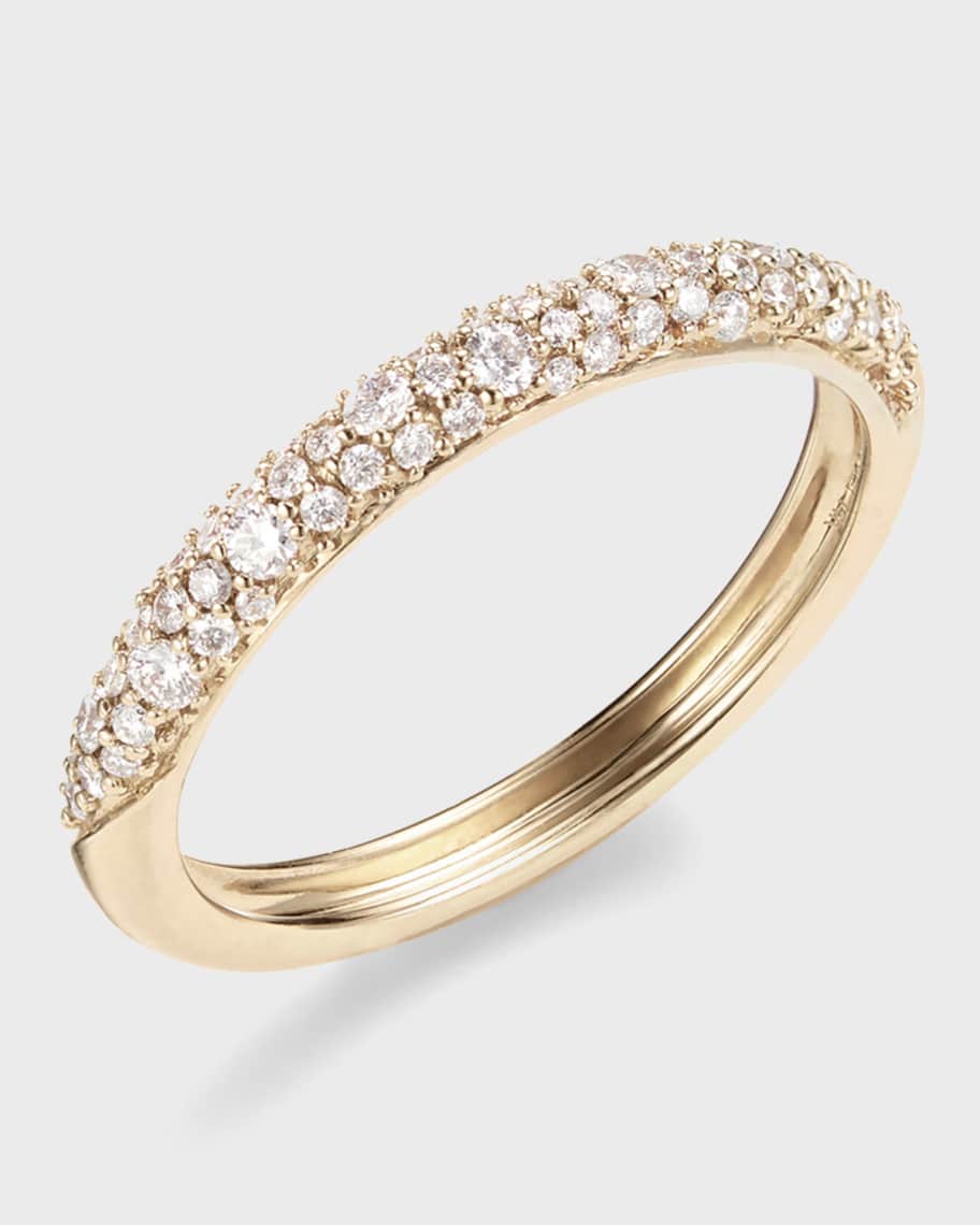 LANA 14k Gold Flawless Thin Diamond Curve Ring, Size 7 | Neiman Marcus