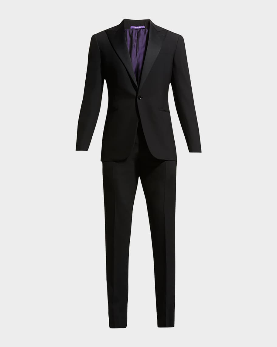Ralph Lauren Purple Label Men's Gregory Wool Barathea Peak